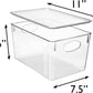 Plastic Storage Bins with Lids  Perfect Kitchen Fridge Organizer Pantry 