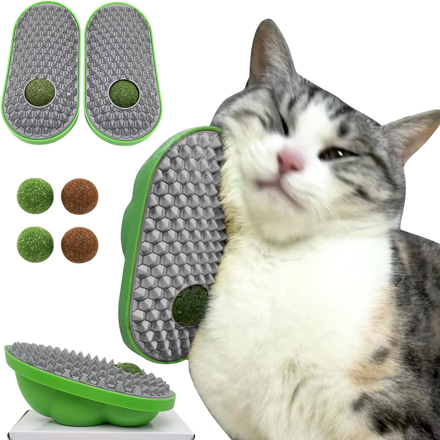 Catnip Wall Balls for Cats Lick Cat Face Scratchers