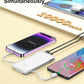 Portable Charger Power Bank with Built In AC Wall Plug and Cables10000Mah