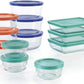 Simply Store 12 Pack Mixed Sized Glass Food Storage Set