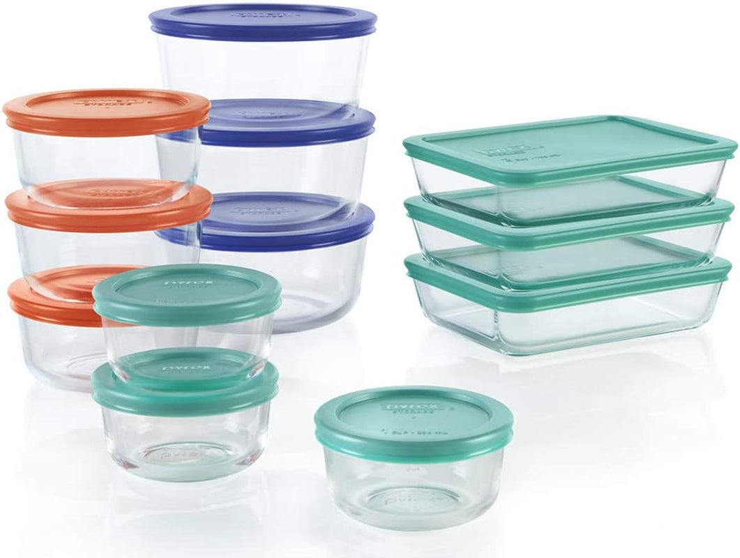 Simply Store 12 Pack Mixed Sized Glass Food Storage Set