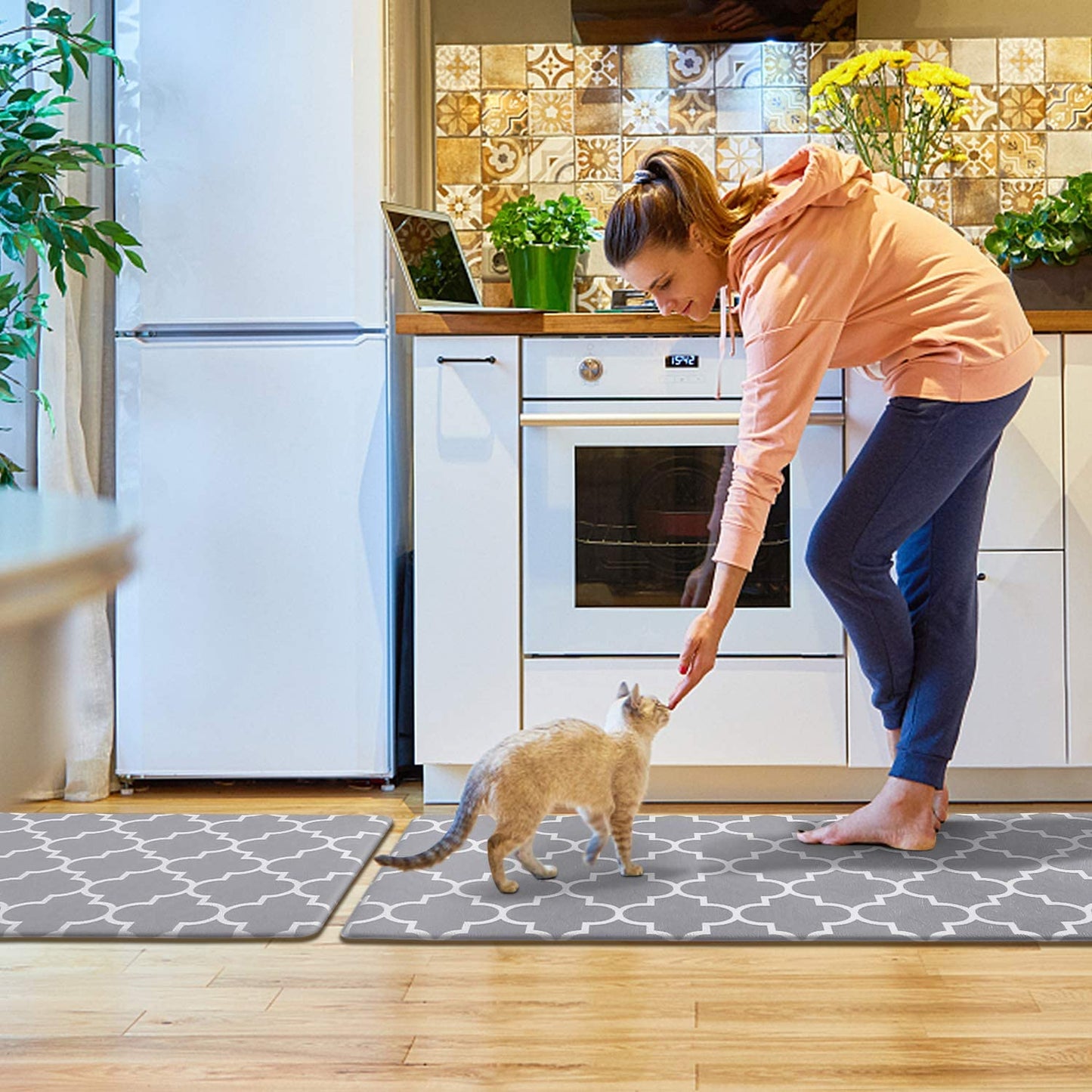 Waterproof Non Slip Kitchen Mats and Rugs Heavy Duty