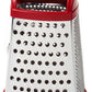 Gourmet 4 Sided Stainless Steel Box Grater for Fine Medium and Coarse Grate and Slicing