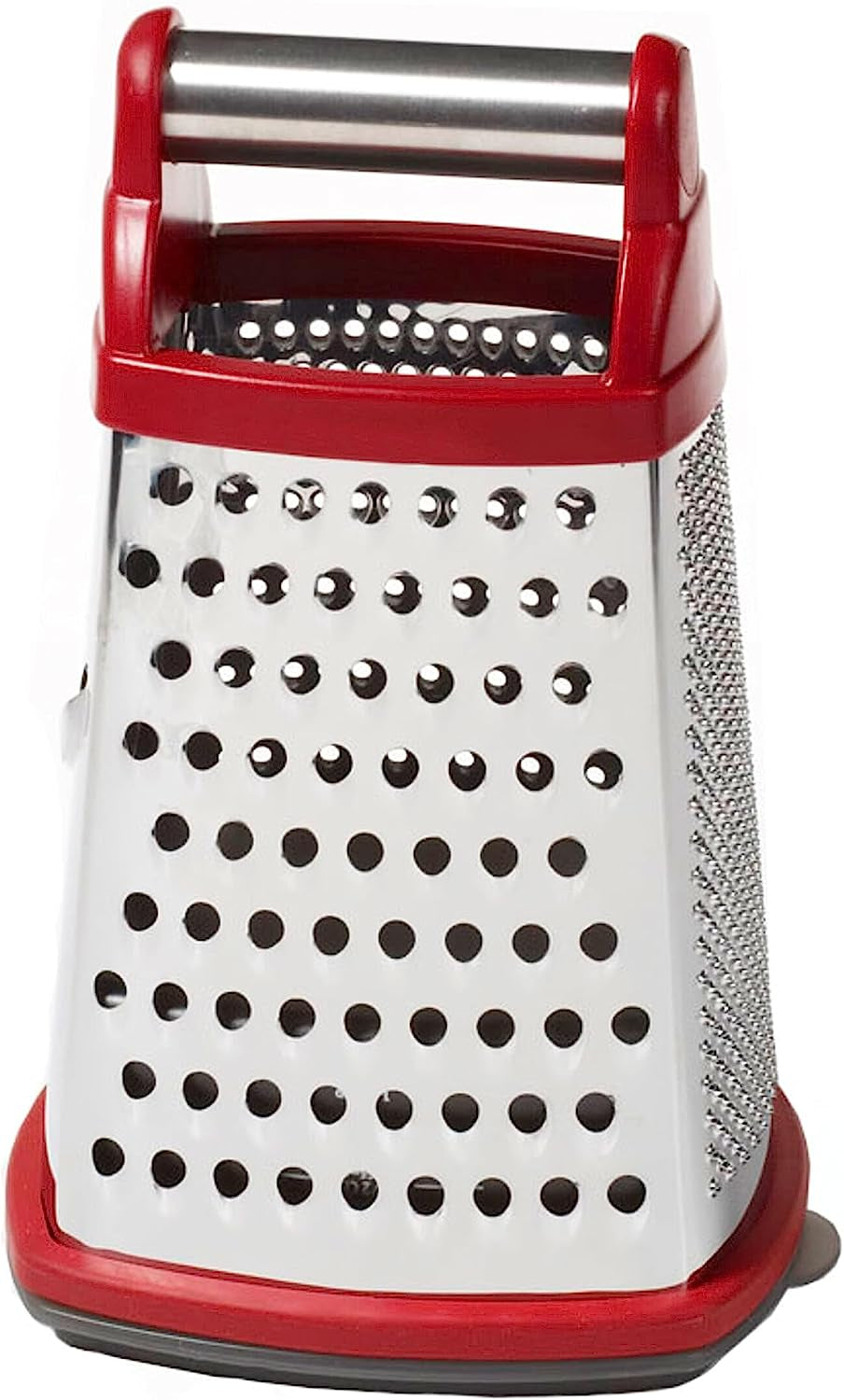 Gourmet 4 Sided Stainless Steel Box Grater for Fine Medium and Coarse Grate and Slicing