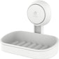 Soap Dish Holder for Shower Suction Cup Wall Mounted Self Draining No-Drilling 