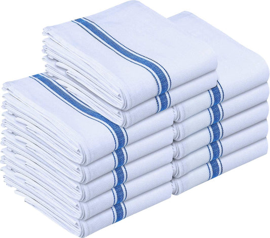 Blue Dish Towels 12 Pack15 X 25 Inches 100% Ring Spun Cotton Kitchen Towels