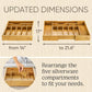 2.5 Deep Bamboo Drawer Organizer Expandable for Kitchen Silverware Drawer