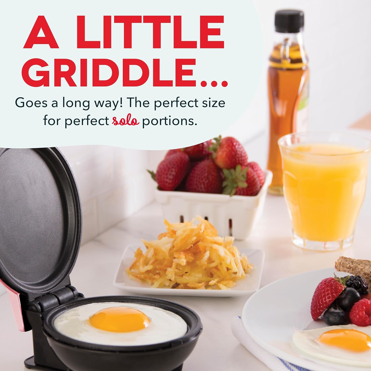 Mini Maker Electric round Griddle for Individual Pancakes Cookies Eggs