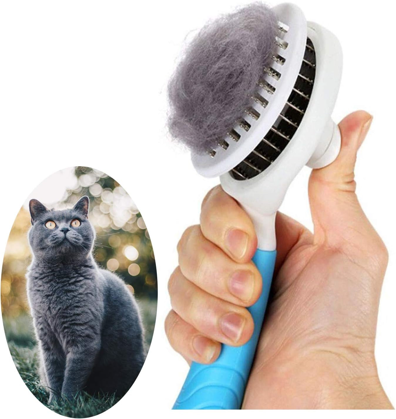 Cat Grooming Brush Self Cleaning Slicker Brushes 