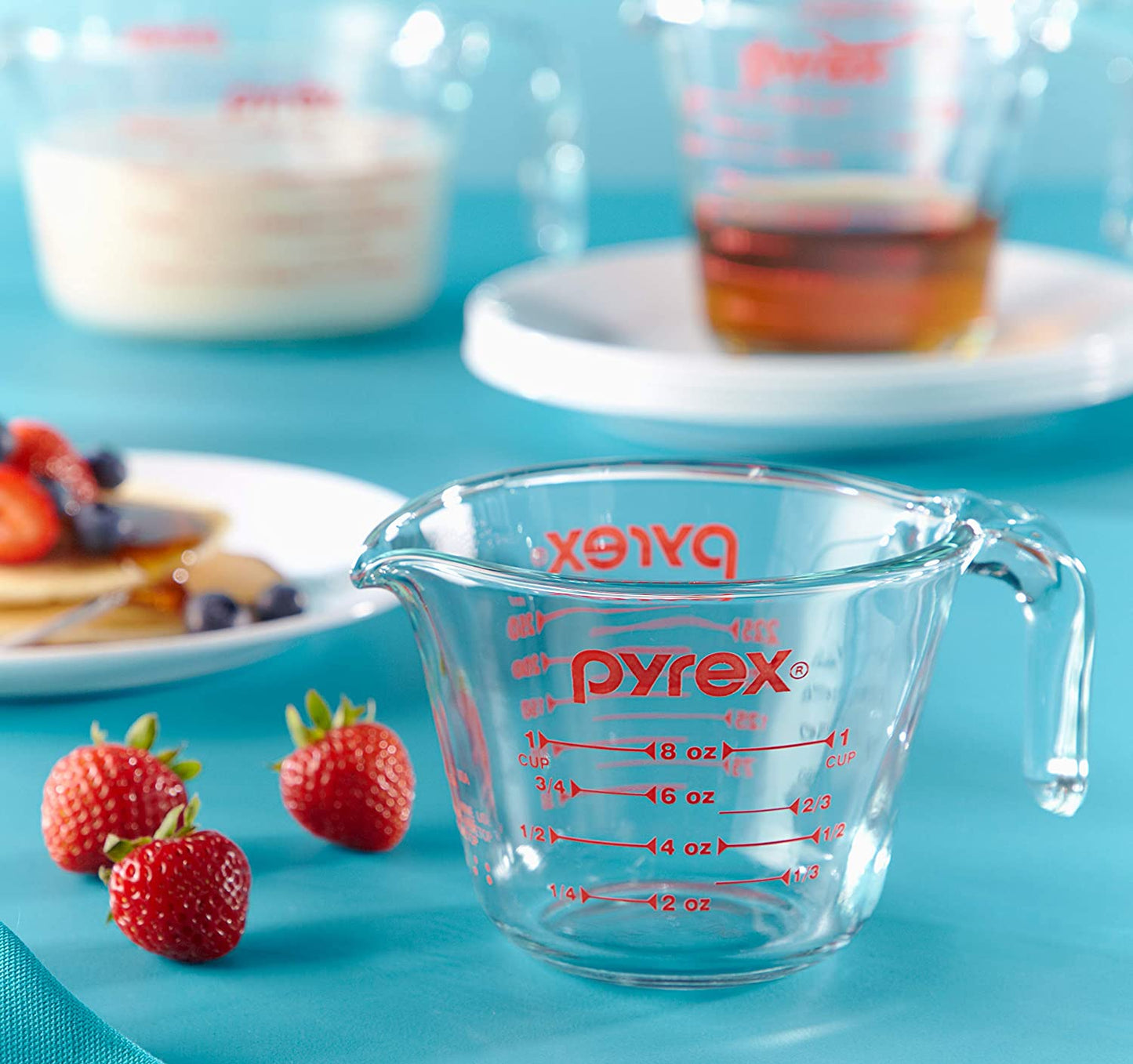 1118990 3PC Glass 1 Cup 2 Cup 4 Cup 3 PC Measuring Cup Set