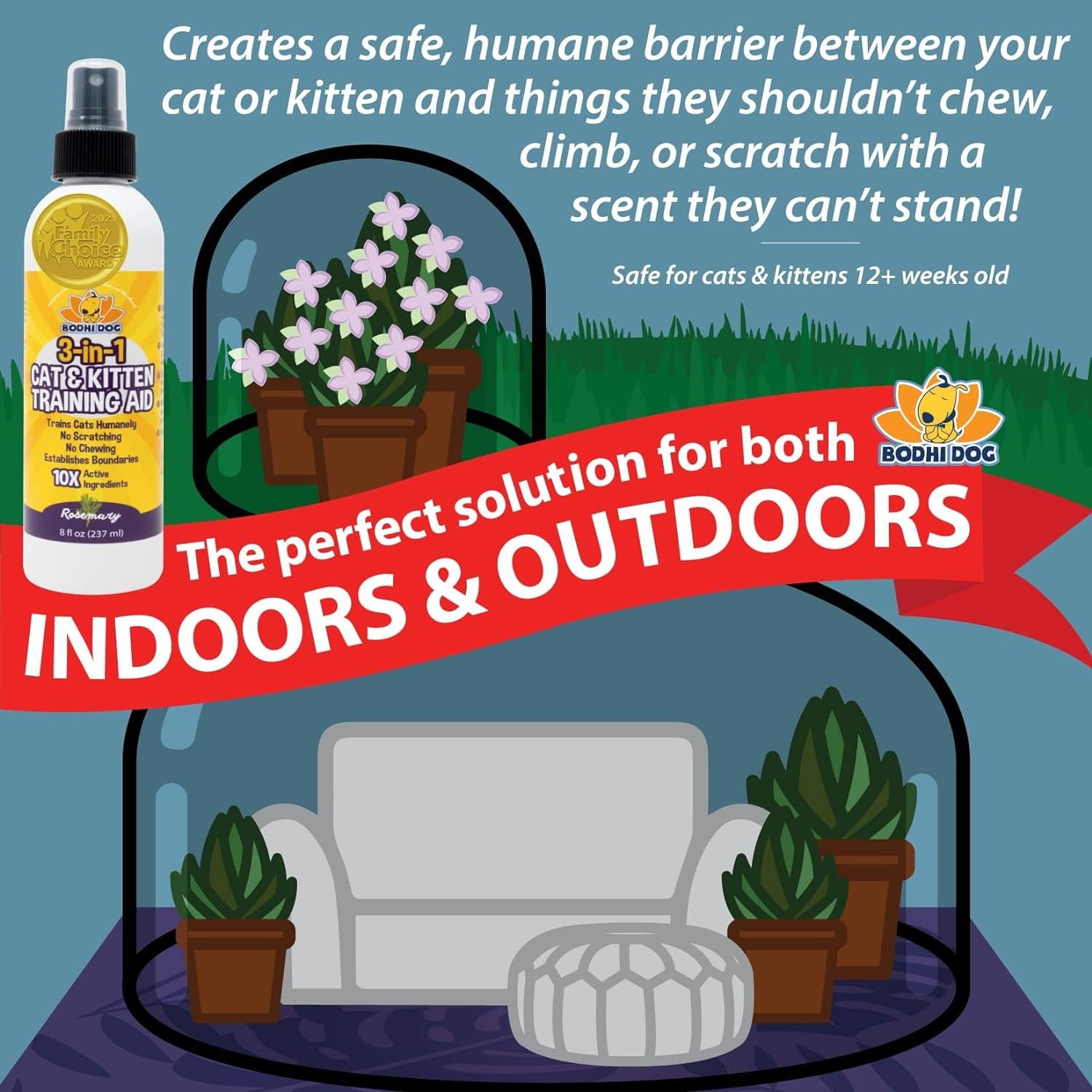  Cat Deterrent Spray for Indoor and Outdoor Use Cat Repellent 