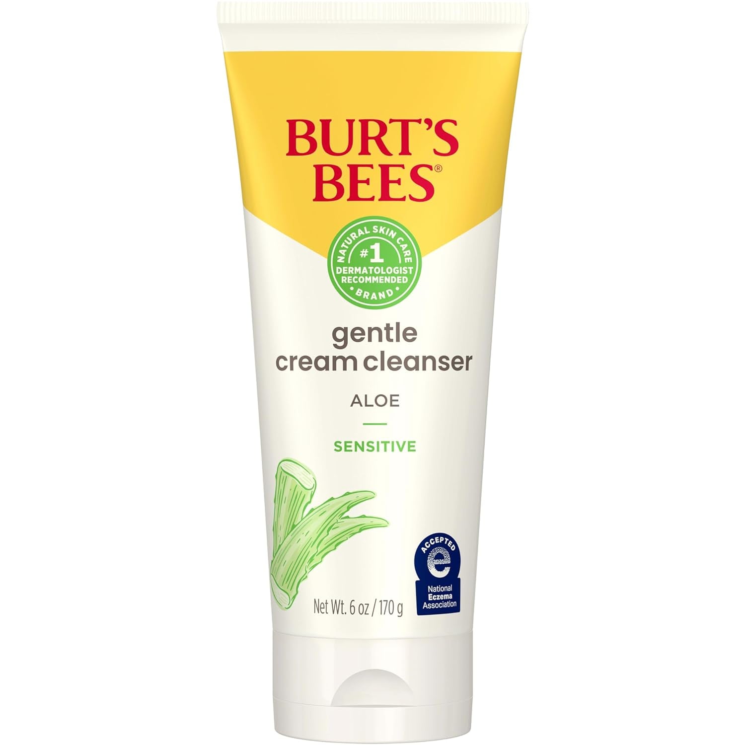 Gentle Cream Cleanser with Aloe for Sensitive Skin 98.9% Natural Origin