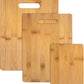 3 Piece Bamboo Cutting Board Set 3 Assorted Sizes of Bamboo Wood Cutting Boards 