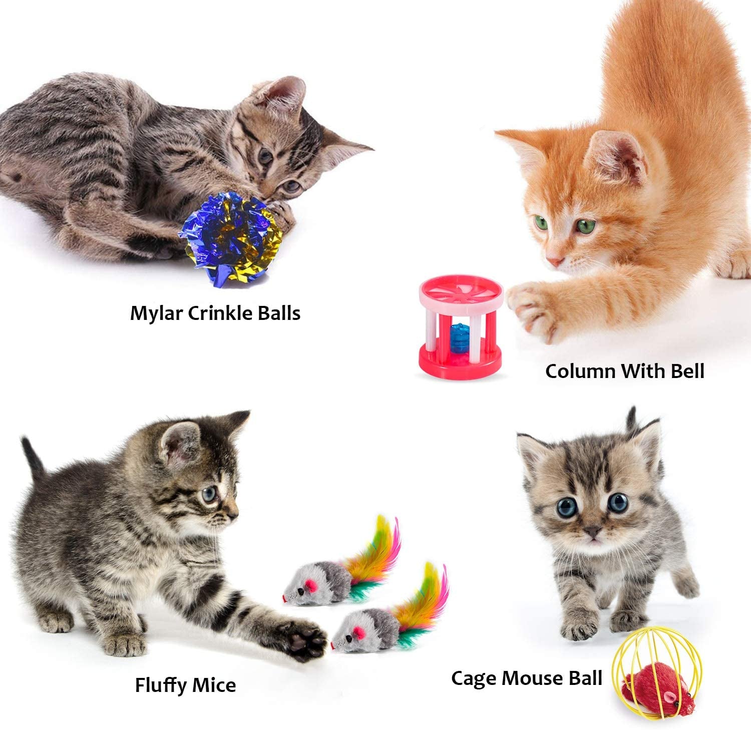 31 PCS Cat Toys Kitten Toys Assortments Variety Catnip 