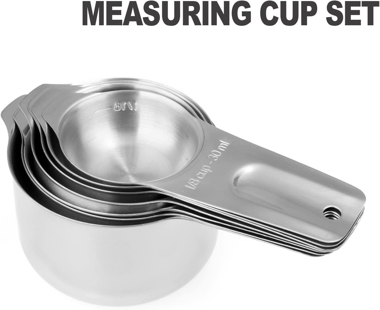 Measuring Cups and Spoons Set Ergonomic Handle 