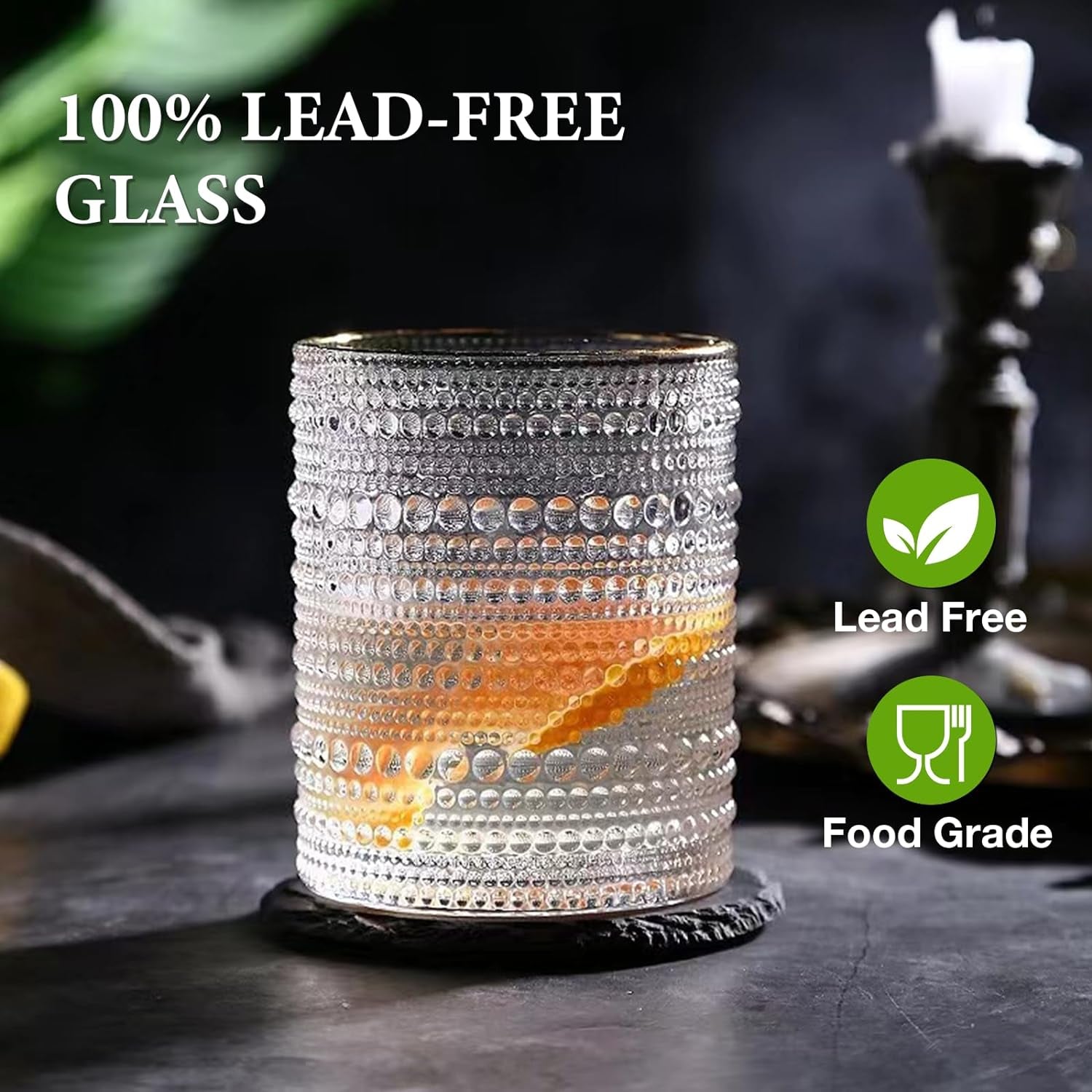  Hobnail Drinking Glasses Set of 8 12 Oz Highball Glasses