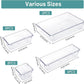 25 PCS Clear Plastic Drawer Organizer Set 4 Sizes Desk Drawer Divider Organizers