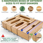 Individual Storage Bag Organizer for Kitchen Drawer Bamboo with Foil or Plastic Wrap Organizer 