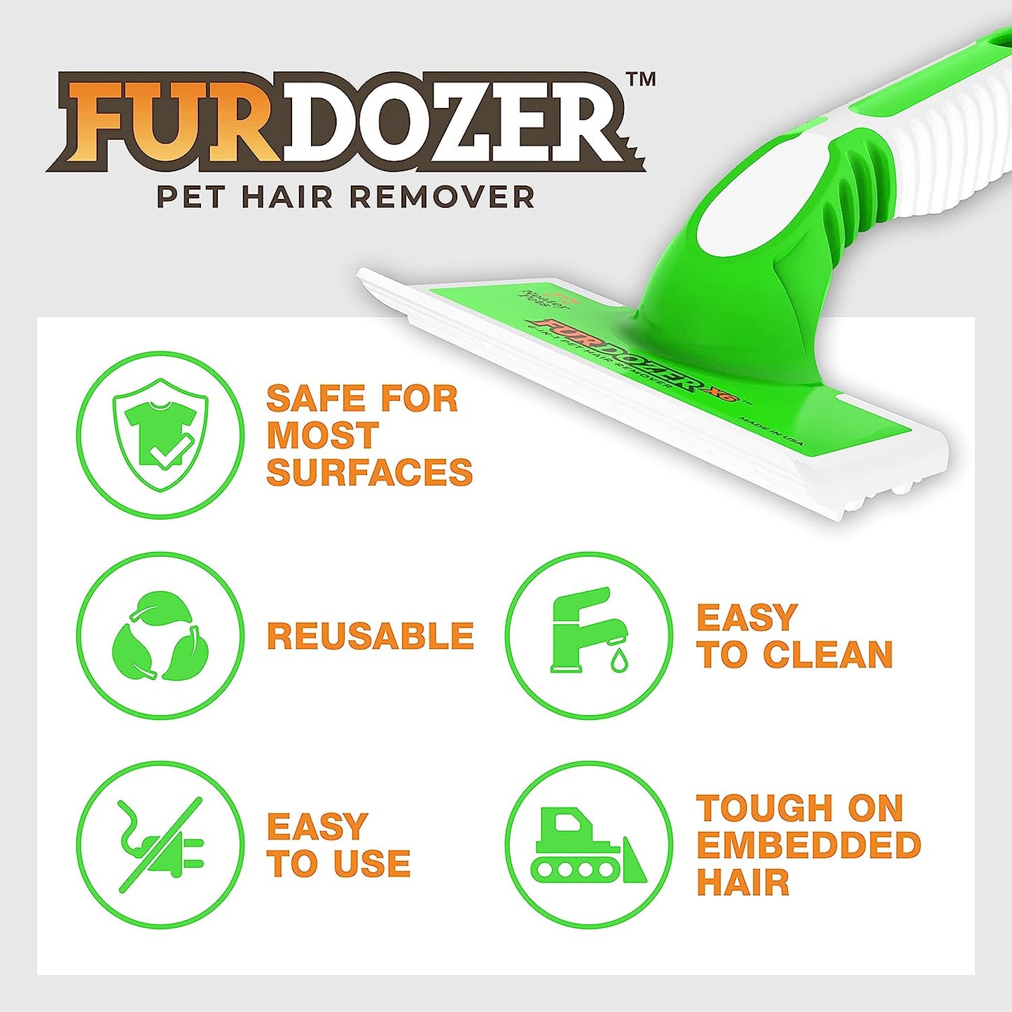 Furdozer X6 Pet Hair Remover Auto Detailing Tool  Cat Dog Hair Remover Carpets