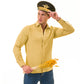 Mustard Colored Luxury Men's Tailor Fit Button Up European Made Linen