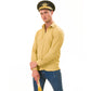 Mustard Colored Luxury Men's Tailor Fit Button Up European Made Linen