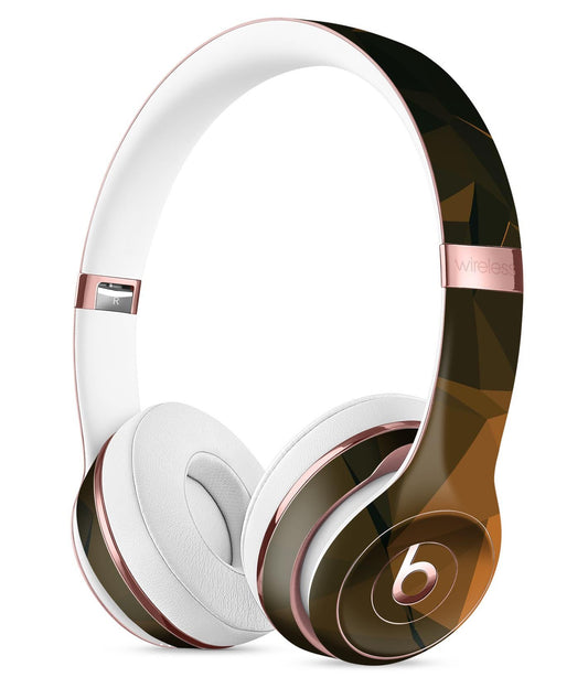 Brown and Orange Abstract Shapes Full-Body Skin Kit for the Beats by Dre Solo 3 Wireless Headphones