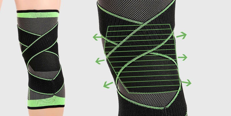Elastic knee and ankle support