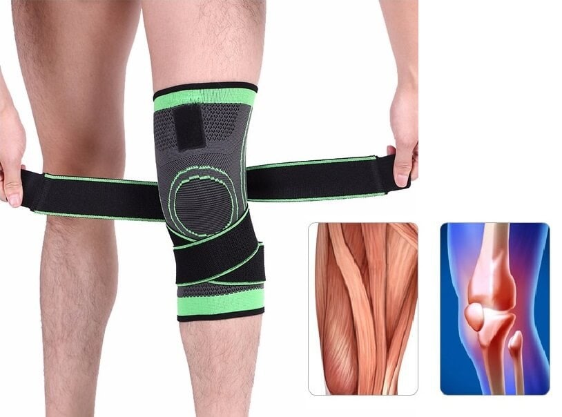 Elastic knee and ankle support