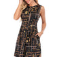 Calison Women's Printed Slim-Fit Fashion Sleeveless Sun Dress